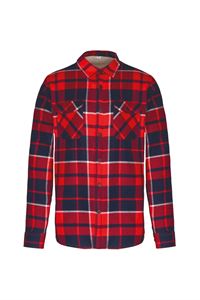 GIACCA CAMICIA A QUADRI FODERATA SHERPA